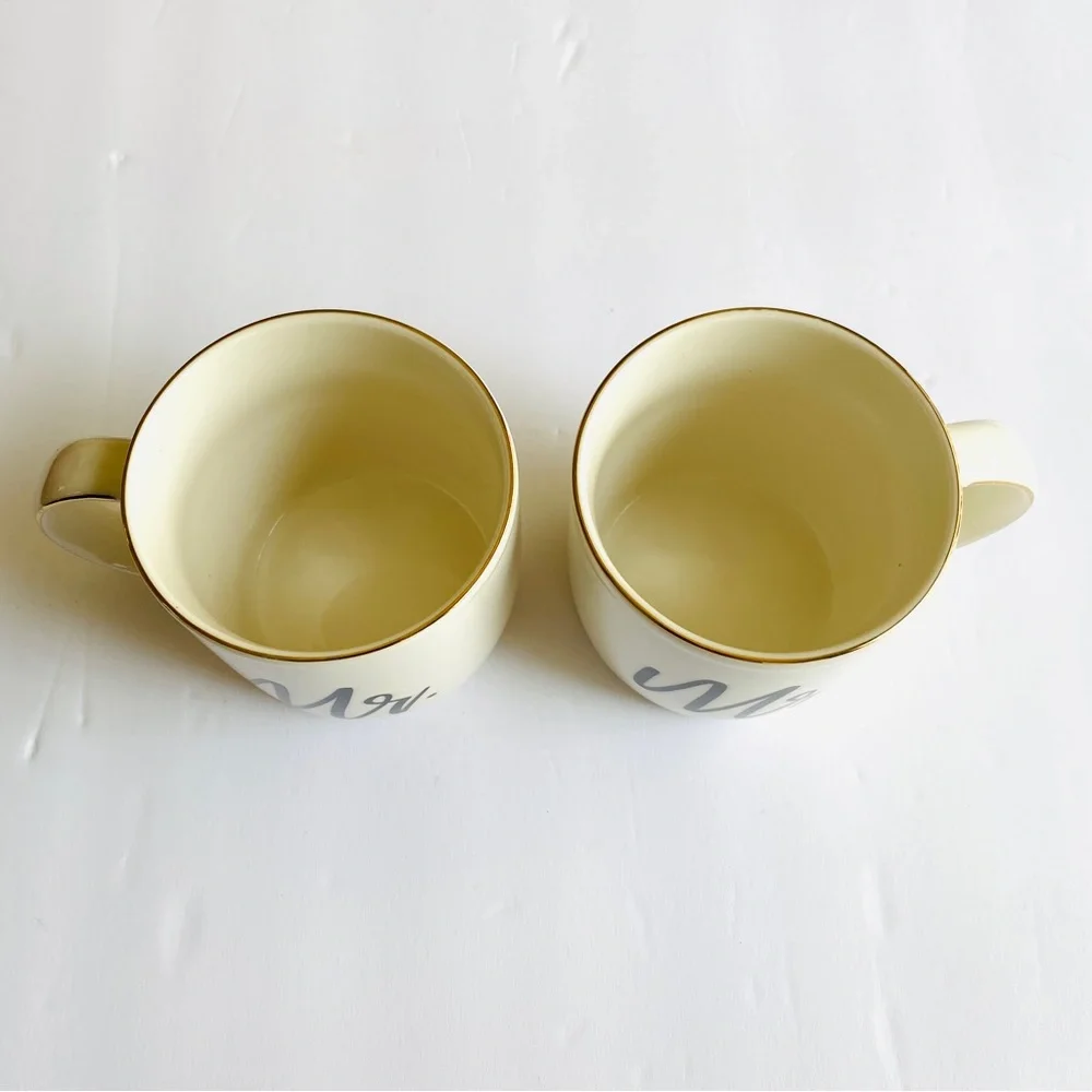 Gifffted Ceramic Mr and Mrs Mug Coffee Tea Wedding Shower Gift Newlyweds